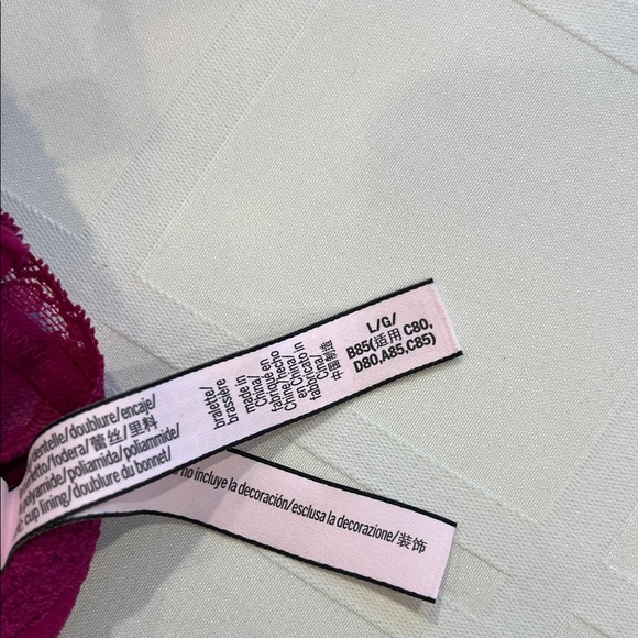 Victoria's Secret Lace Bralette Duo - Peach and Magenta - Size Large - Picture 5 of 11